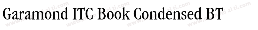Garamond ITC Book Condensed BT字体转换
